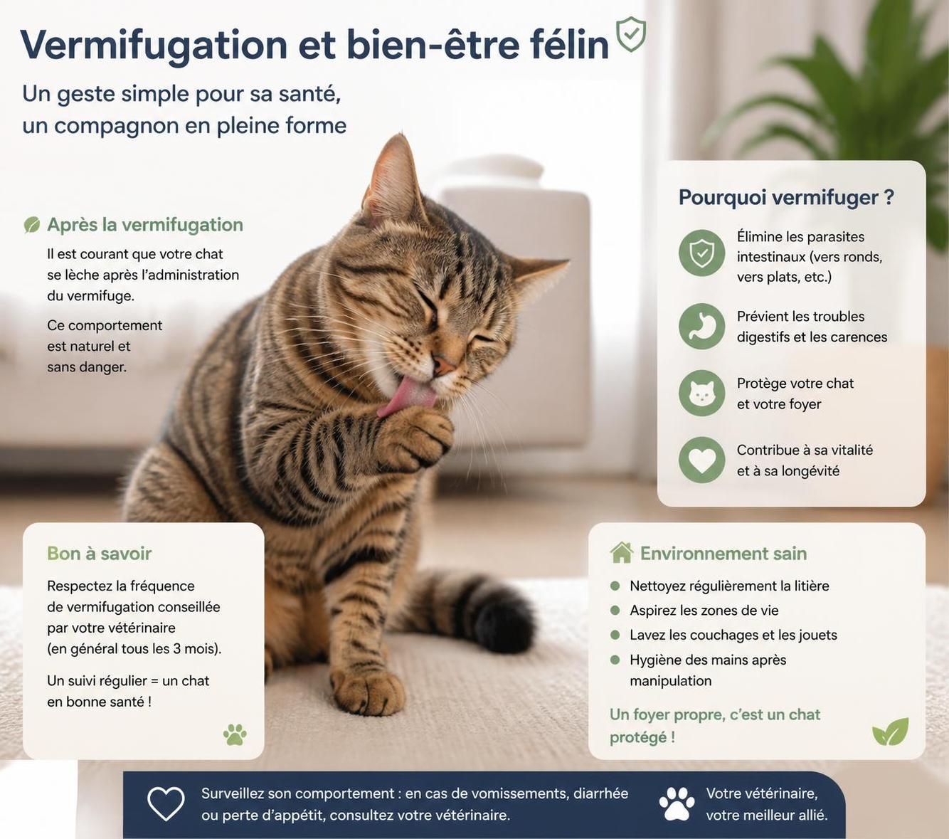 découvrez à quelle fréquence vermifuger votre chat pour garantir sa santé et son bien-être tout au long de l'année.