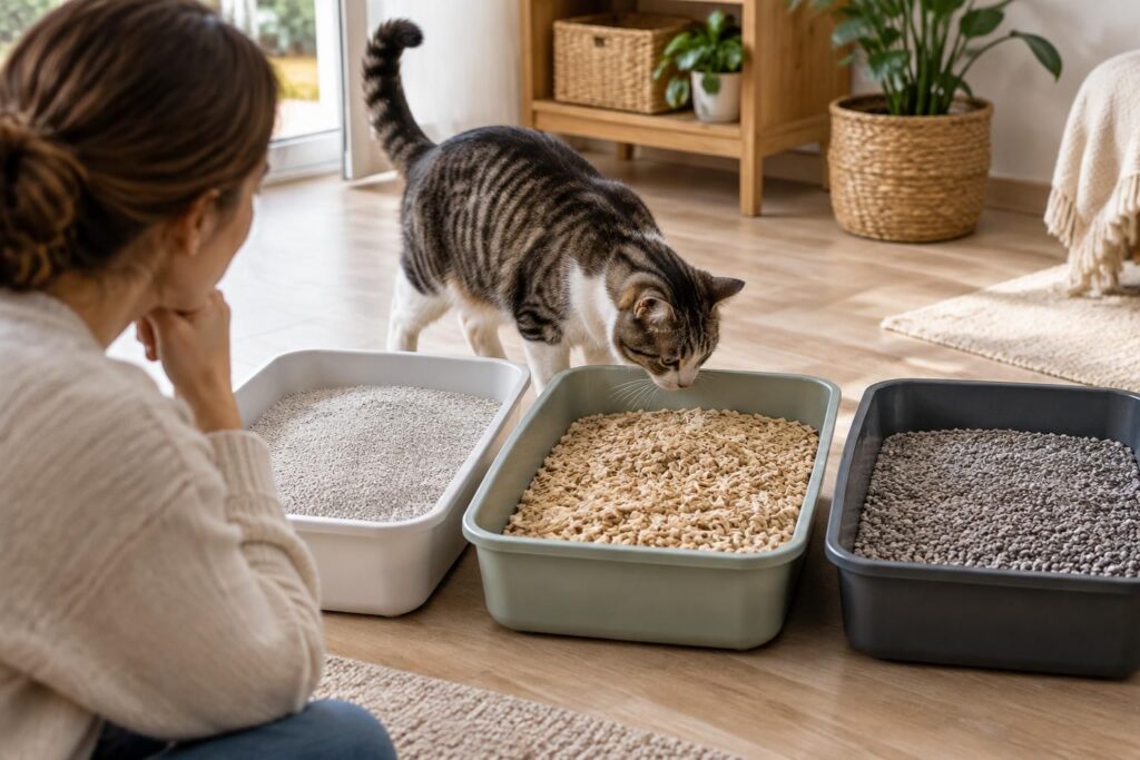 découvrez comment choisir une litière pour chat adaptée à ses besoins : types de litière, critères de confort, d’hygiène et de facilité d’entretien.