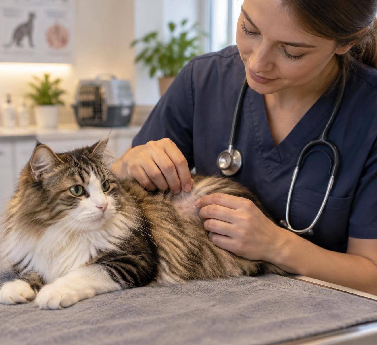 découvrez les causes possibles des poils collés chez le chat et les signes qui justifient une consultation vétérinaire.